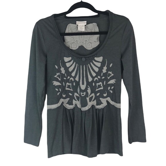 Soft surroundings women’s top long sleeves gray size medium - Picture 1 of 5